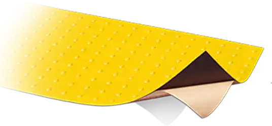 Flexible, preformed tactile paving mat designed for quick surface installation.