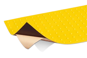 Flexible, preformed tactile paving mat designed for quick surface installation.