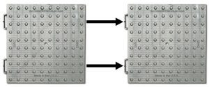 CastIron tactile paving installation showing durable cast-in-place panels with raised domes securely embedded in sidewalk concrete for ADA-compliant pedestrian safety.